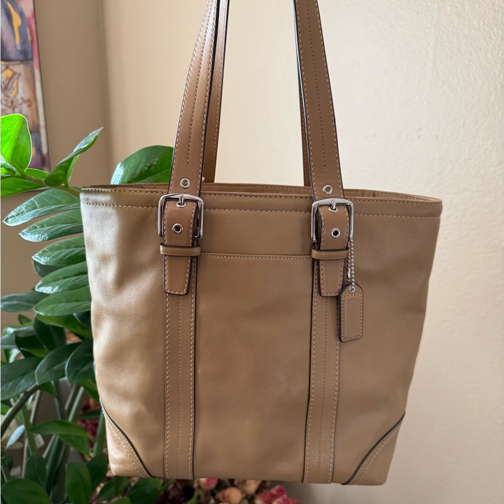 Coach Tan Leather Tote Bag